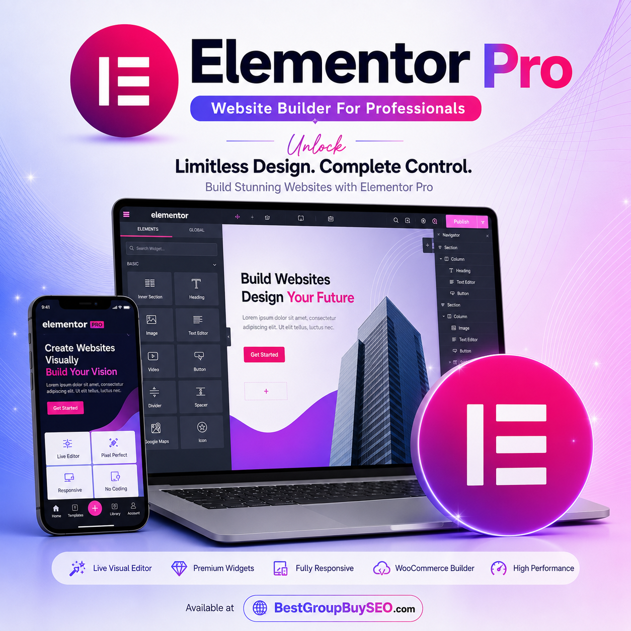 Elementor Pro Price BD - Genuine License at Cheap Price Lifetime Update